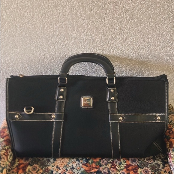NINE WEST - Black Canvas Travel Bag - Picture 1 of 8